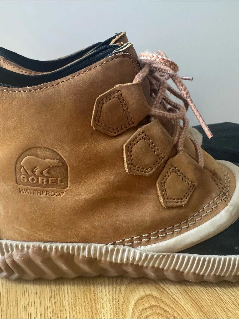 Women’s Sorel Out N About Waterproof Lace Up Winter Boots Brown and Black
